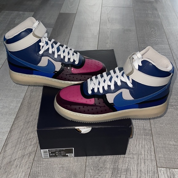 Air Force 2 high 07” Thunder Blue Pink Prime - Picture 6 of 9